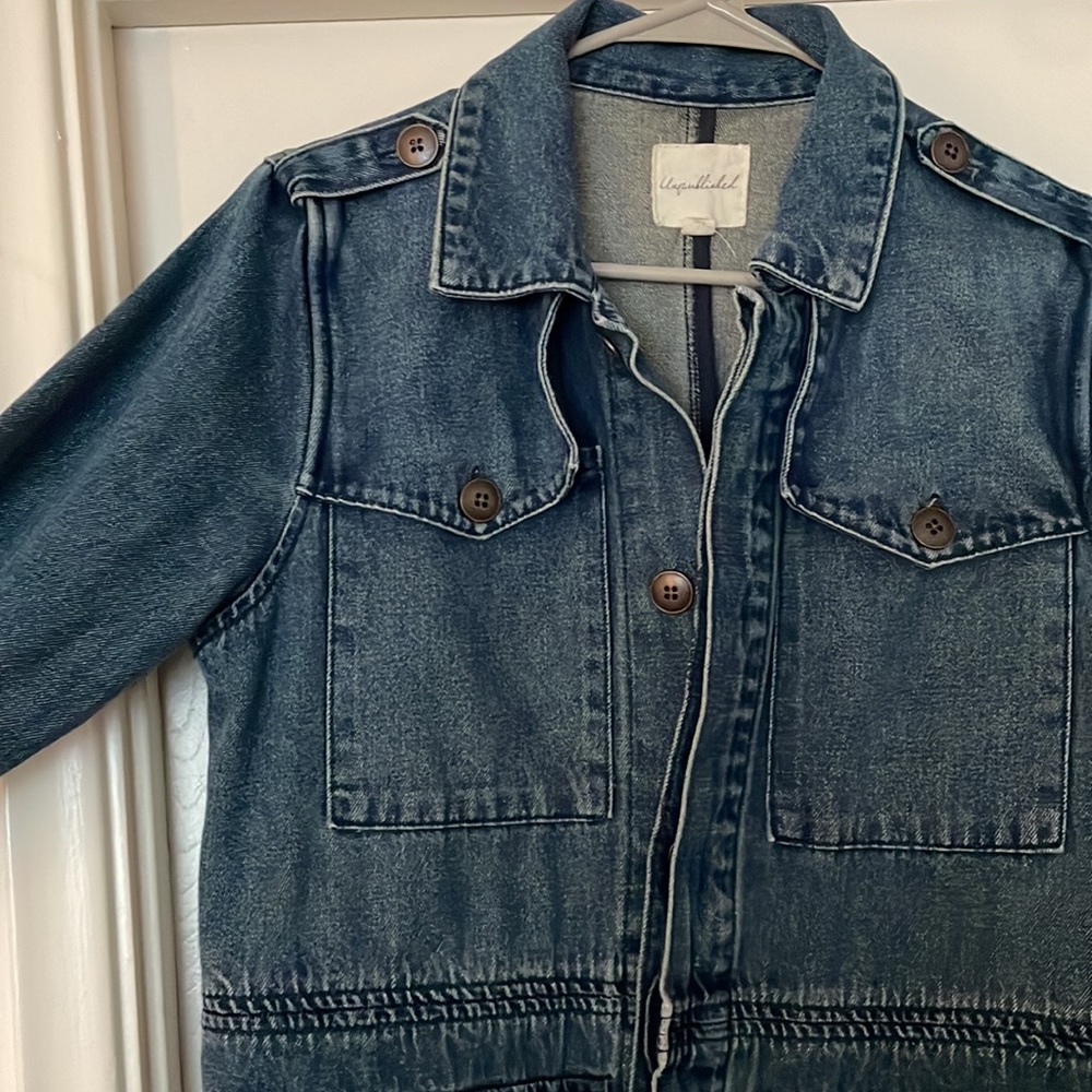 Anthropologie Denim utility jacket